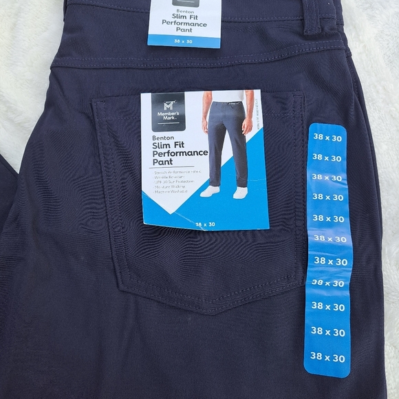 Member's Mark Slim Fit Men's Benton Performance Pant. Size 38×30 - Picture 6 of 6
